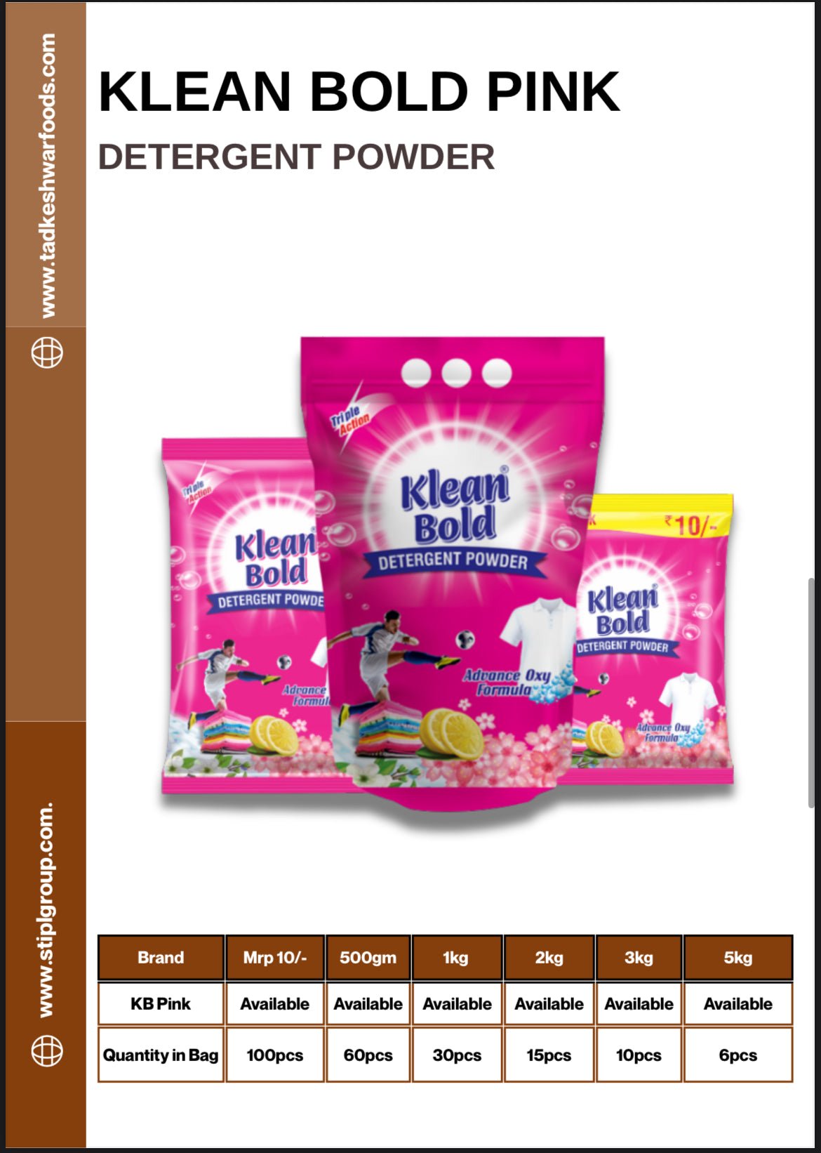 Klean Bold Pink - KLEAN BOLD DETERGENT POWDER