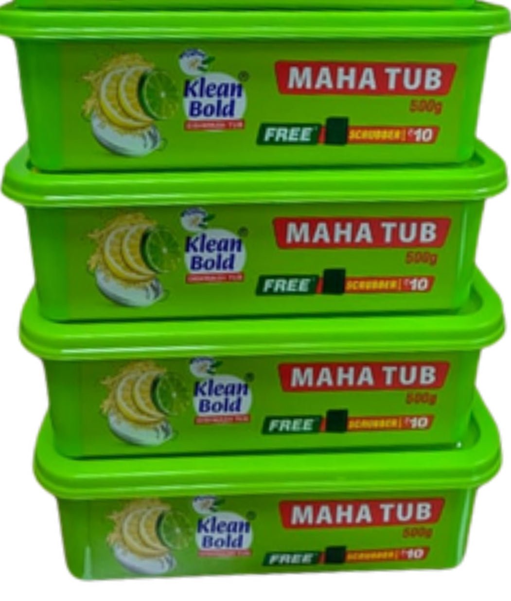 Klean Bold Dishwash Tub 500 gram - KLEAN BOLD DETERGENT POWDER