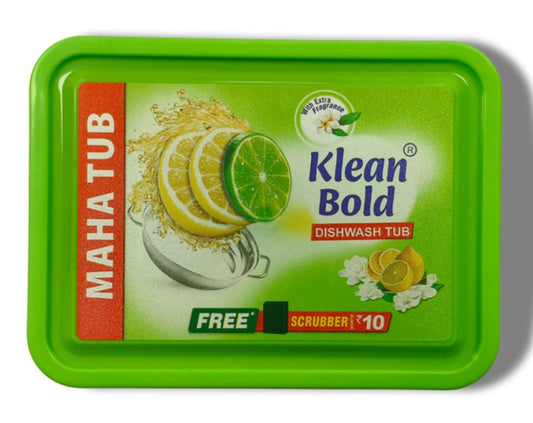 Klean Bold Dishwash Tub 500 gram - KLEAN BOLD DETERGENT POWDER